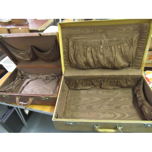 149 - Leather suitcase and a pig skin suitcase