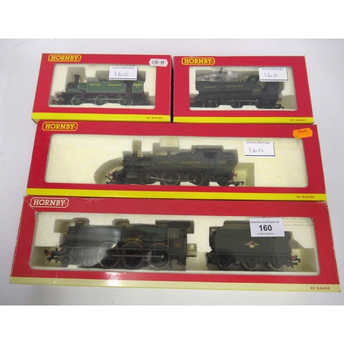 160 - Four boxed Hornby 00 gauge locomotives, ' Bristol Castle 7013 ' No. R2736, and R2541, R2534 and R310... 