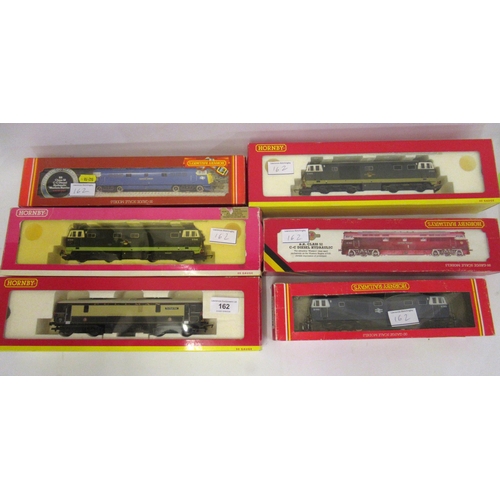 162 - Box containing a collection of six various Hornby 00 gauge diesel engines in original boxes