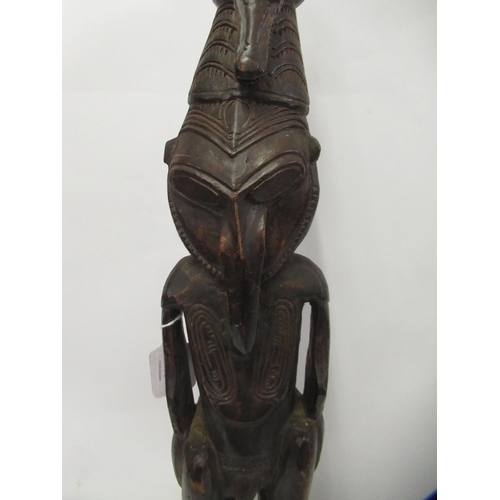 265 - Papua New Guinea, carved wooden Sepik ancestral figure