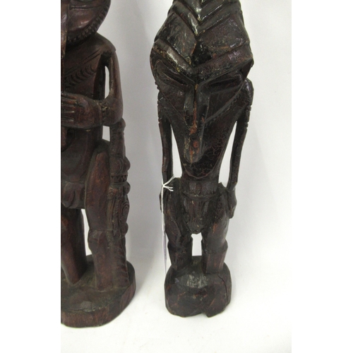 266 - Two Papua New Guinea carved wooden Sepik ancestral figures