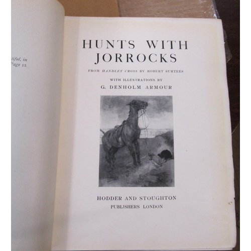 270 - One volume, ' Hunts with Jorrocks ', illustrated by Denholm Armour, together with one volume, ' Our ... 