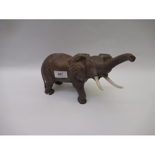 Aynsley porcelain model of an African bull elephant by John Aynsley 1975 (chip to foot)