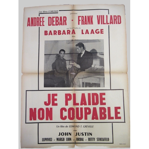 67 - Group of three mid 20th Century French film posters, ' On M' Appelle Verita ' by Cosmopolis Films, 5... 