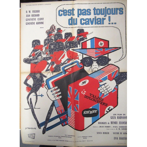 70 - Mid 20th Century French film poster, ' C' Est Pas Toujours du Caviar ', designed by J.C. Trambouze f... 