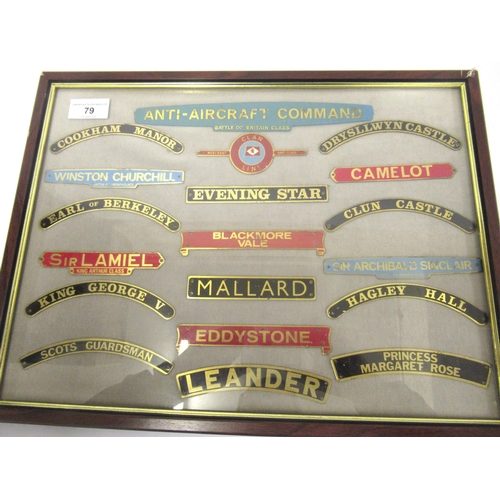 79 - Fine collection of miniature railway locomotive name plates