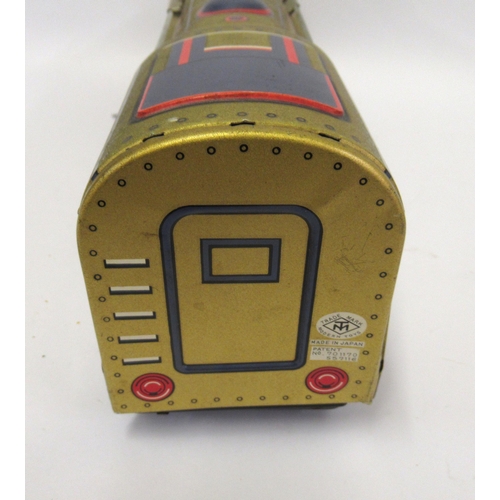 82 - Japanese battery operated tin plate toy locomotive, ' Golden Falcon '