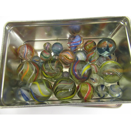 93 - Small quantity of various marbles including large diameter