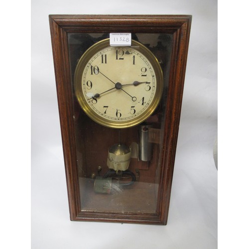 1132B - Early 20th Century wall clock with electric induction movement