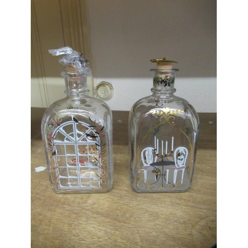 462 - Two Holmegaard boxed glass decanters, a Franz porcelain pin tray and a quantity of Bowbrook items