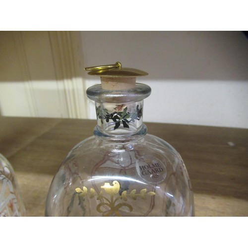 462 - Two Holmegaard boxed glass decanters, a Franz porcelain pin tray and a quantity of Bowbrook items