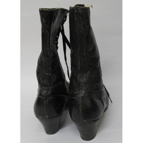 100 - Pair of Victorian black leather boots