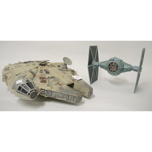 117 - Star Wars model of the Millennium Falcon 1995, together with another Star Wars model