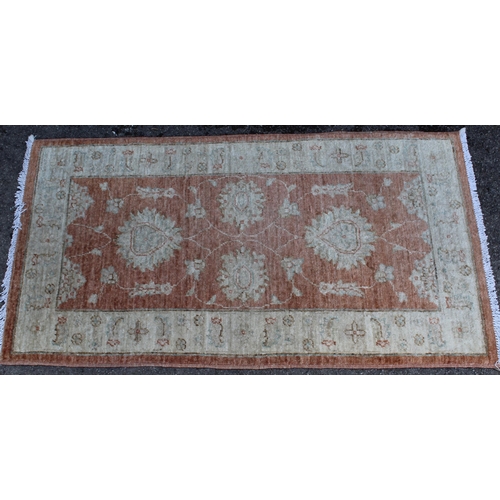 18 - Indo Persian rug of Ziegler design, 147 x 97cm, together with another similar, smaller