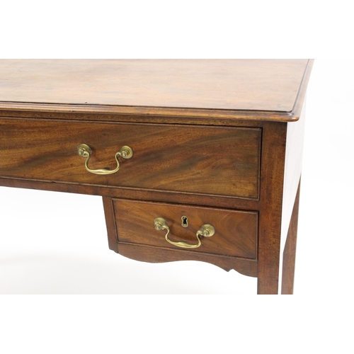 1967 - George III mahogany writing / dressing table, the moulded top above one long and two short drawers w... 