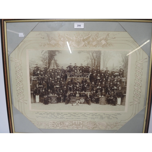 286 - Late 19th Century German regimental photograph ' Reserve 1898 ', 26 x 42cm, framed