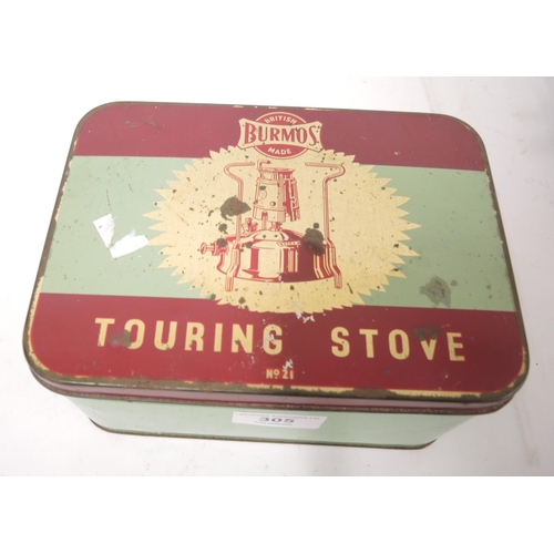 305 - Burmos touring stove complete in original tin, circa 1950's