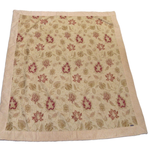 37 - Modern Paolitti floral decorated reversible throw on a beige ground