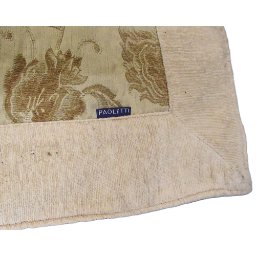 37 - Modern Paolitti floral decorated reversible throw on a beige ground