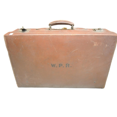 375 - Early 20th Century leather suitcase