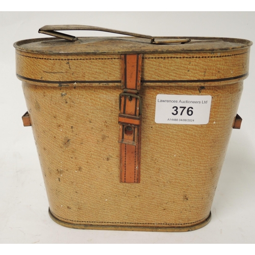 376 - Huntley and Palmers tinplate biscuit tin in the form of a binocular case