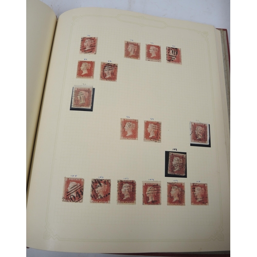 413 - Red Simplex album containing a collection of GB stamps, Queen Victoria to King George VI including t... 