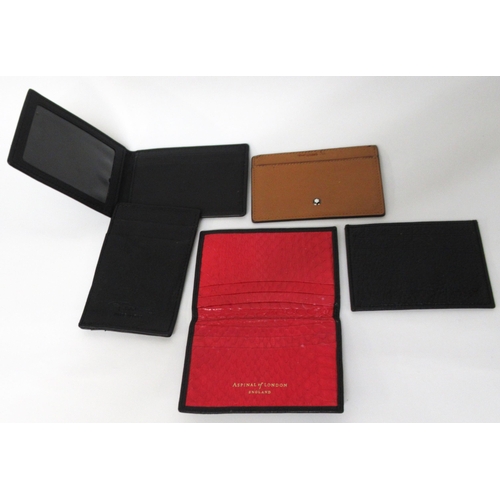 42 - Roberto Cavalli, leather card holder in original dust bag, together with four other various card hol... 