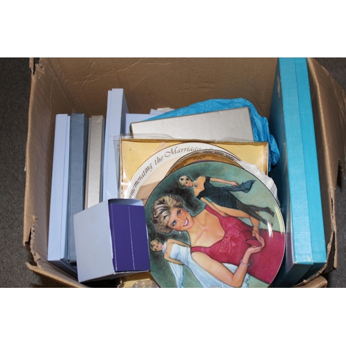 505 - Box containing a quantity of ceramics, relating to Diana Princess of Wales