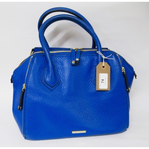 74 - Rebecca Minkoff, blue leather handbag