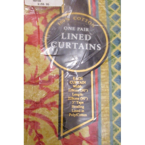 78 - Two pairs of Sanderson Carisbrooke curtains, 90in x 90in, in original packaging