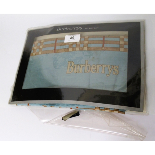 80 - Burberrys of London, large cotton scarf in original packaging