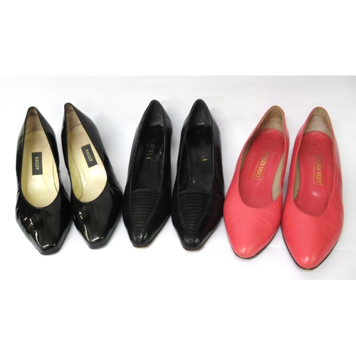 87 - Three pairs of various ladies court shoes, Carvela, Bally and Jacques Vert, size 40.5, 7 and 7.5