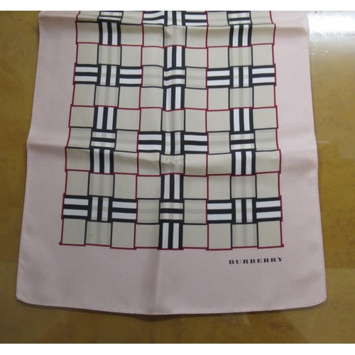 81 - Three various Burberry silk scarves