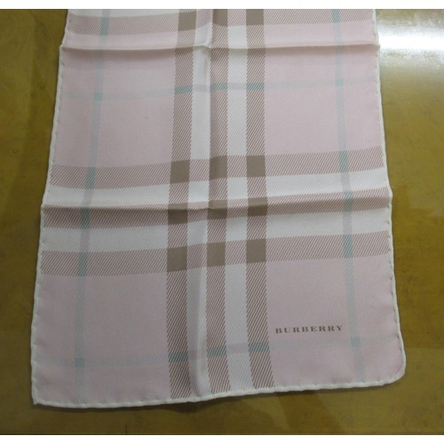 81 - Three various Burberry silk scarves