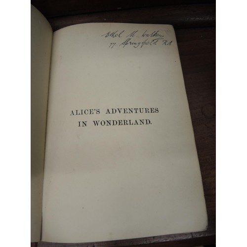 449 - One volume, ' Alice's Adventures in Wonderland ' by Lewis Carroll, Macmillan & Co. London, 1878, in ... 