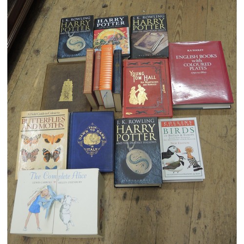 455 - Box containing a quantity of various childrens books, including Harry Potter etc.