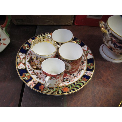 500A - Quantity of Royal Crown Derby teacups, plates, tureens etc., in various patterns including Bloor Der... 