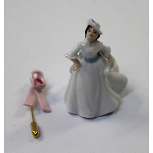 746 - Royal Doulton boxed miniature ladies figure ' Margaret ', together with a Royal Doulton ' Faith ' st... 