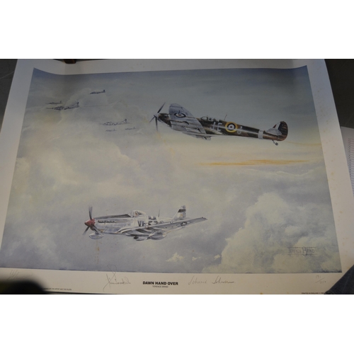 1124 - Terence Brind, signed Limited Edition colour print, No. 191 of 250 ' Dawn Handover ', signed by Air ... 