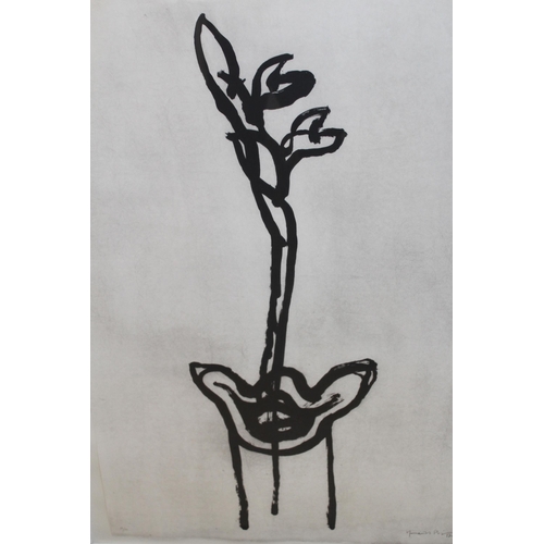 1375 - Joan Hernandez Pijuan, ' Flor-2 ', Limited Edition, 39/50 aquatint 1987, 76cm x 56cm, framed