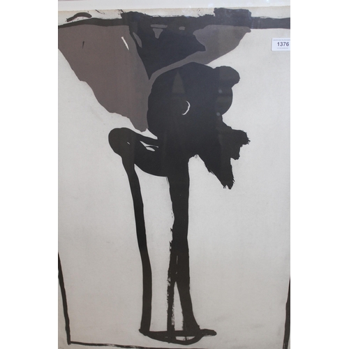 1376 - Joan Hernandez Pijuan, ' Flor-4 ', Limited Edition 39/50 aquatint, 1987, 76cm x 56cm