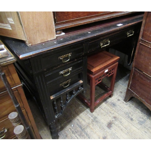 1593 - Arts and Crafts ebonised writing desk