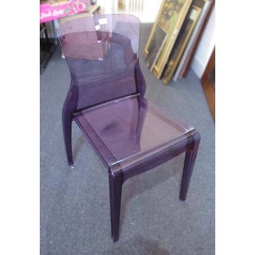 1615 - Domitalia Crystal Comfort Living amethyst moulded side chair