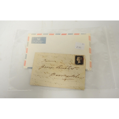 151 - 1840 Penny Black postal cover