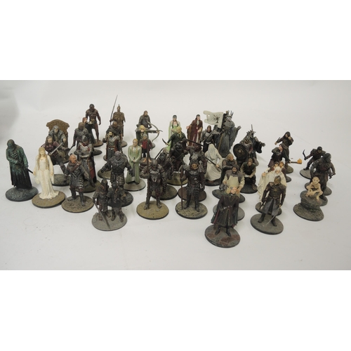 185 - Quantity of diecast metal Eaglemoss NLP Lord of the Rings figures, quantity of NLP plastic Lord of t... 