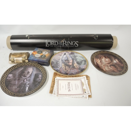 185 - Quantity of diecast metal Eaglemoss NLP Lord of the Rings figures, quantity of NLP plastic Lord of t... 