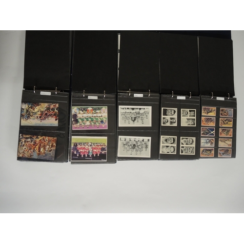 221 - Five albums containing a collection of DC Thomson trade cards including World Cup Footballers and ma... 