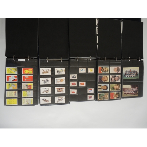 221 - Five albums containing a collection of DC Thomson trade cards including World Cup Footballers and ma... 