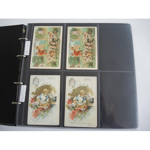 228 - Album containing twenty two sets of Liebig collectors cards including menu cards