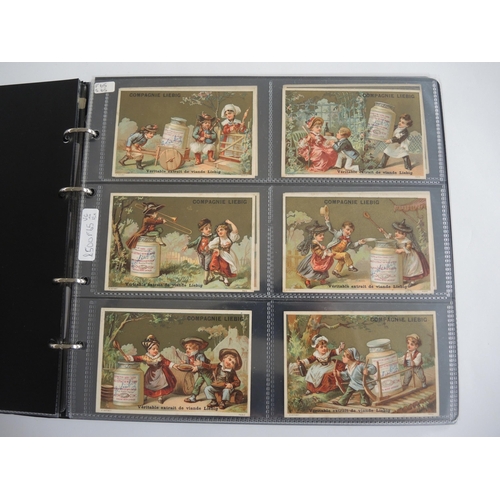 228 - Album containing twenty two sets of Liebig collectors cards including menu cards